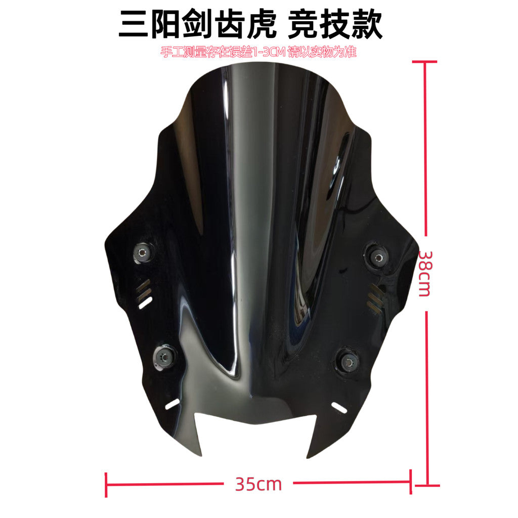 TFS Windshield Compatible with SYM ADXTG 400 Front Windshield 38cm Racing Sport ADXTG 400 Windscreen
