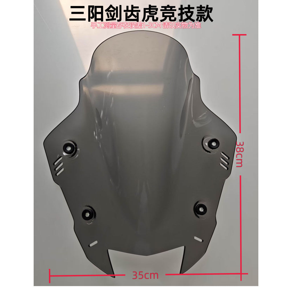 TFS Windshield Compatible with SYM ADXTG 400 Front Windshield 38cm Racing Sport ADXTG 400 Windscreen