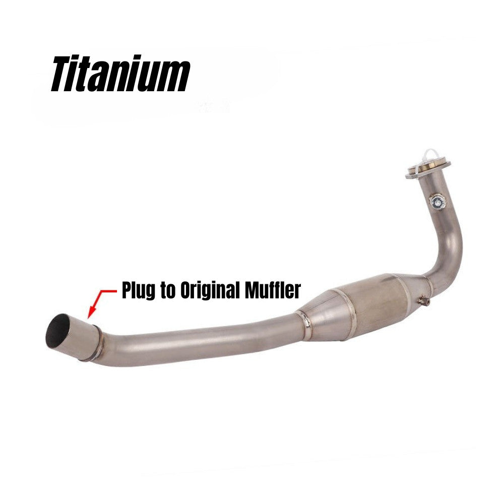 RAVEN SYM ADXTG 400 Scooter Exhaust Pipe Modified Stainless Steel Titanium Front Motorcycle Exhaust