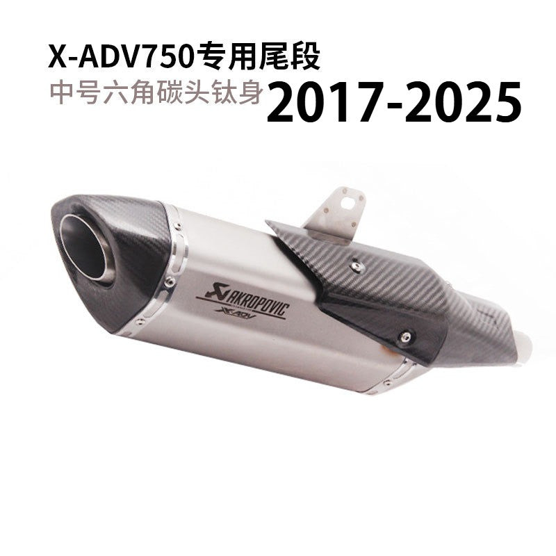 Honda XADV750 2021-2024 XADV 750 2025 Slipon Modified Exhaust Pipe Front Section and Tail Section