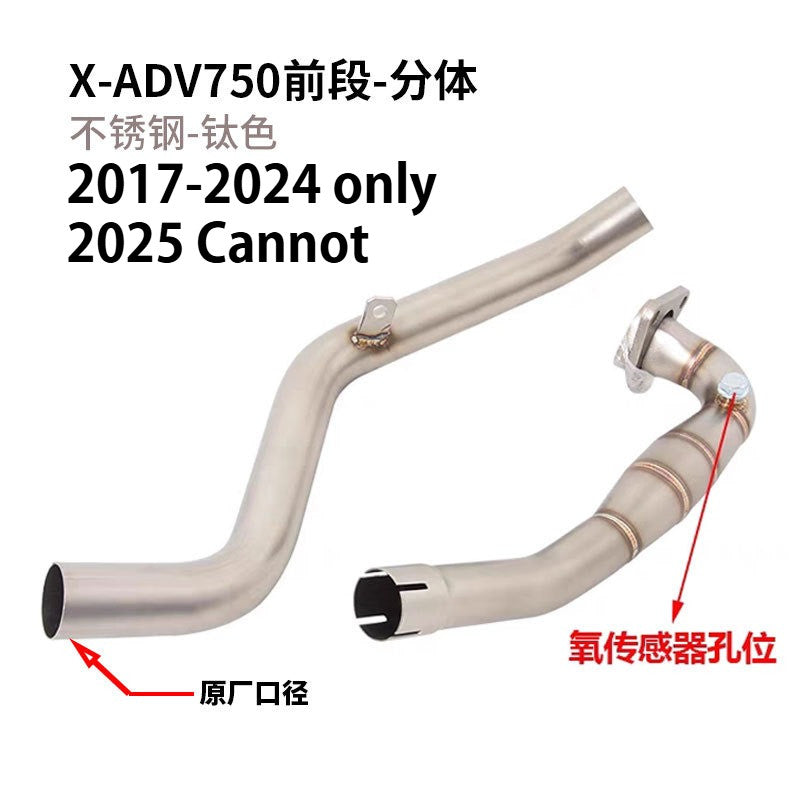 Honda XADV750 2021-2024 XADV 750 2025 Slipon Modified Exhaust Pipe Front Section and Tail Section