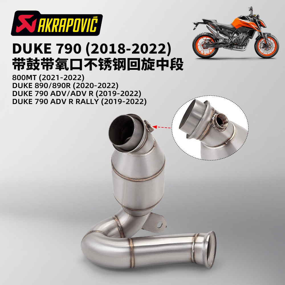 Motorcycle Exhaust Pipe Duke 790 890 Titanium Front Middle Connecting Original Exhaust 2018-2022