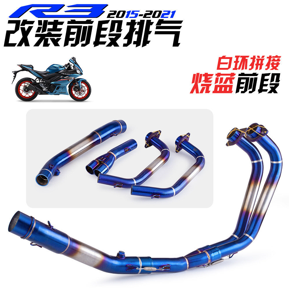 Motorcycle Exhaust 2015-2021 R25 Yamaha Titanium Stainless Steel Header Exhaust Pipe