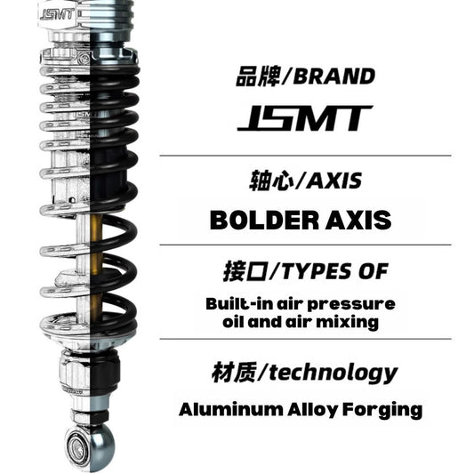 JSMT MODA SPORTER S Rear Shock Absorber 330mm Performance 3 Adjustable Preload Nitrogen Can