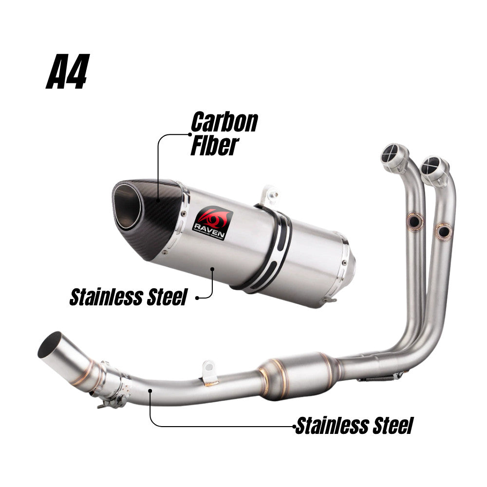 RAVEN CFMOTO 450SR 450NK Exhaust Stainless Steel Titanium Full System Exhaust Motorcycle Muffler