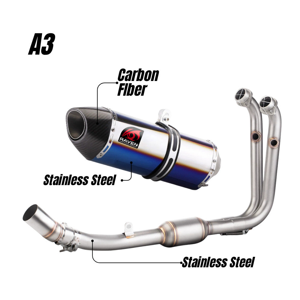 RAVEN CFMOTO 450SR 450NK Exhaust Stainless Steel Titanium Full System Exhaust Motorcycle Muffler