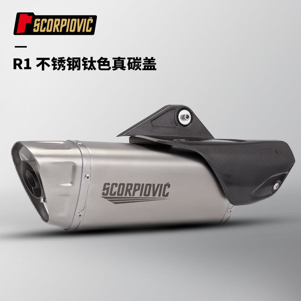 Akrapovic Muffler R25 MT25 R1 Yamaha Universal Exhaust Pipe 51MM Muffler Motorcycle Exhaust