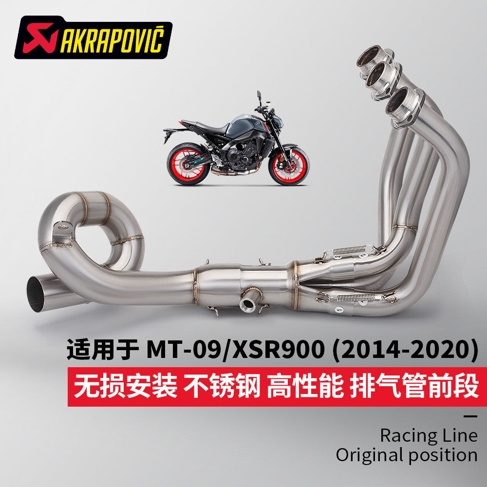 Yamaha MT09 V1 V2 2014-2020 Exhaust Spiral Pipe Stainless Steel Muffler Motorcycle Exhaust MT09