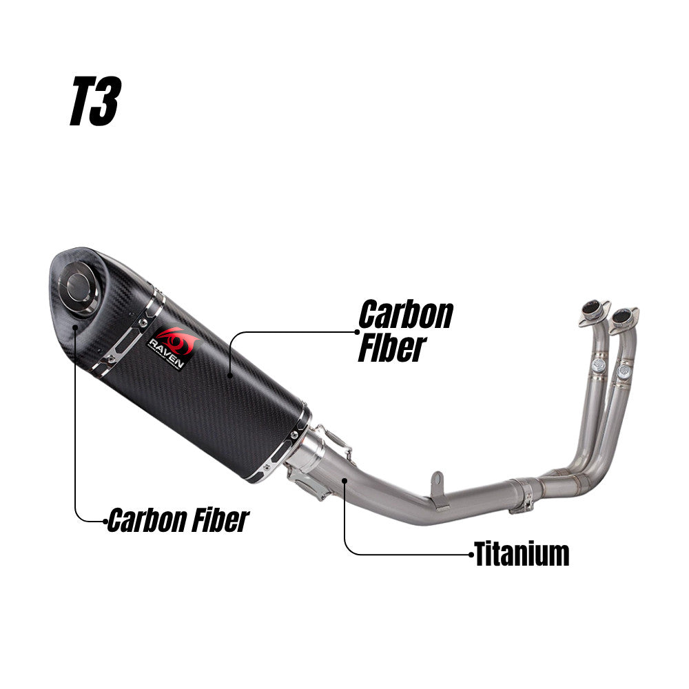 RAVEN CFMOTO 450SR 450NK Exhaust Stainless Steel Titanium Full System Exhaust Motorcycle Muffler
