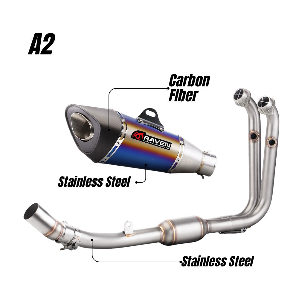 RAVEN CFMOTO 450SR 450NK Exhaust Stainless Steel Titanium Full System Exhaust Motorcycle Muffler