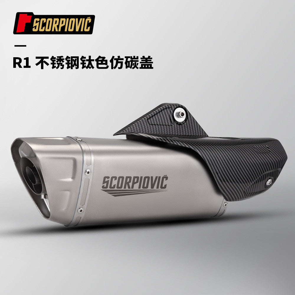 Akrapovic Muffler R25 MT25 R1 Yamaha Universal Exhaust Pipe 51MM Muffler Motorcycle Exhaust