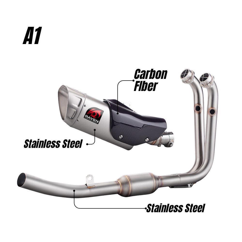 RAVEN CFMOTO 450SR 450NK Exhaust Stainless Steel Titanium Full System Exhaust Motorcycle Muffler
