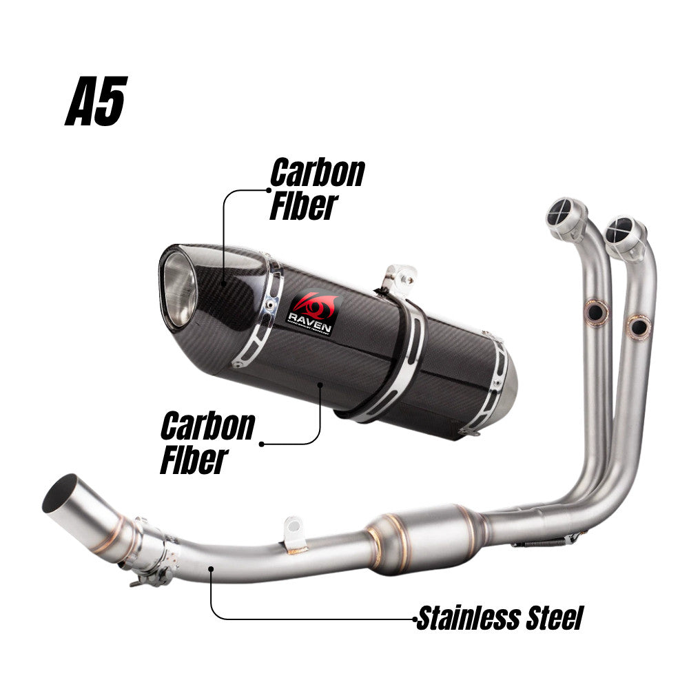 RAVEN CFMOTO 450SR 450NK Exhaust Stainless Steel Titanium Full System Exhaust Motorcycle Muffler