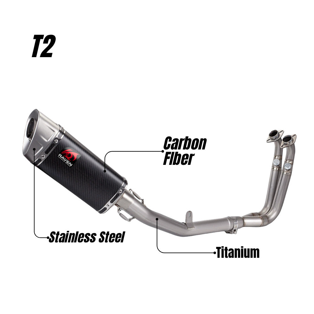 RAVEN CFMOTO 450SR 450NK Exhaust Stainless Steel Titanium Full System Exhaust Motorcycle Muffler