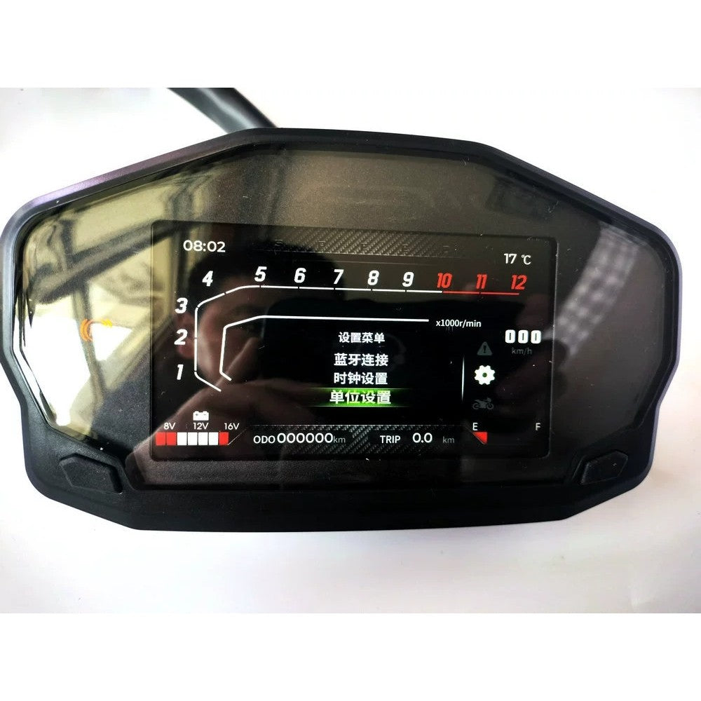 New Three-interface Full-color Tft Bluetooth Chinese English Universal Modified LCD Motorcycle Meter