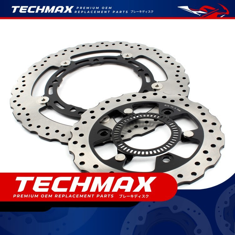 Techmax Brake Disc for Kawasaki Z500 24-25 Years Front and Rear Brake Disc Front and Rear Disc Brake