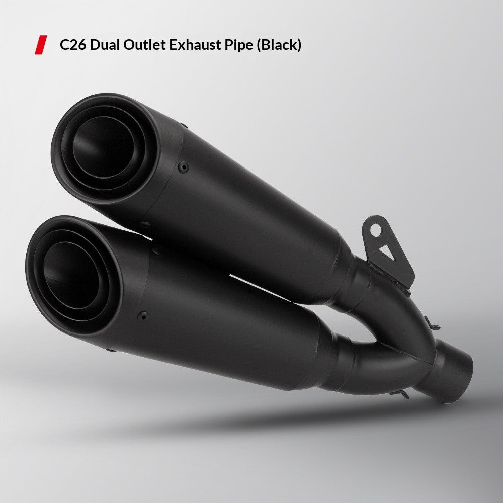 RAVEN 51mm Universal Twin Muffler for CBR650 S1000RR SRK600 MT09 Dual Exhaust Universal Tail Section