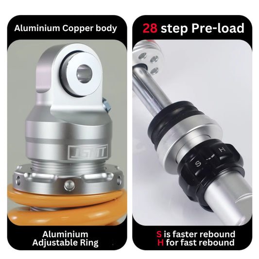 JSMT YAMAHA MT09 V1 Motorcycle Shock Absorber Monoshock Performance Adjustable Pre-load