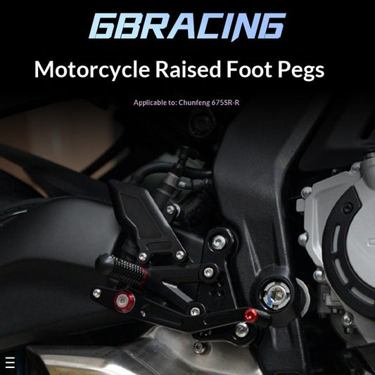 Suitable for CFMoto 675SR-R Adjustable Racing Footrest Gear Shift and Brake Footrest Brackets
