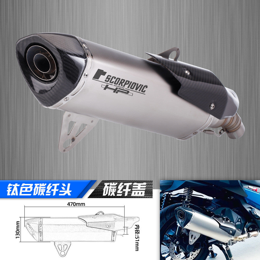 Akrapovic Motorcycle Exhaust Pipe for BMW C400x C400gt Carbon Fiber Mufflet Tip Exhaust Slip On