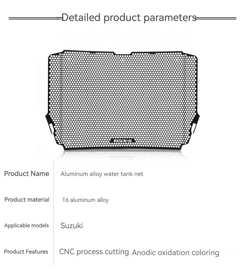 Suzuki Gsxs1000GT/F/GX Modified Water Tank Net Protective Cover Radiator Water Cooling Protecting Net Accessories