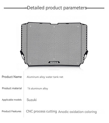 Suzuki Gsxs1000GT/F/GX Modified Water Tank Net Protective Cover Radiator Water Cooling Protecting Net Accessories