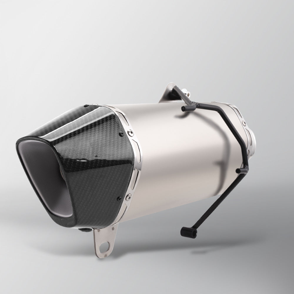 QJmotor Fortress 350 Motorcycle Exhaust Pipe 60mm Modification Mid Pipe 60mm Stainless Steel Exhaust Muffler Fort 350