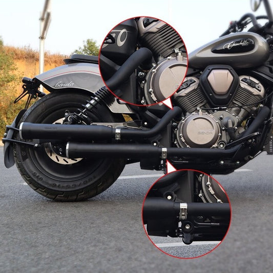 BENDA Napoleon BOB 500 Exhaust Chinchilla 500 Modified King Cobra Harley Style Exhaust Pipe