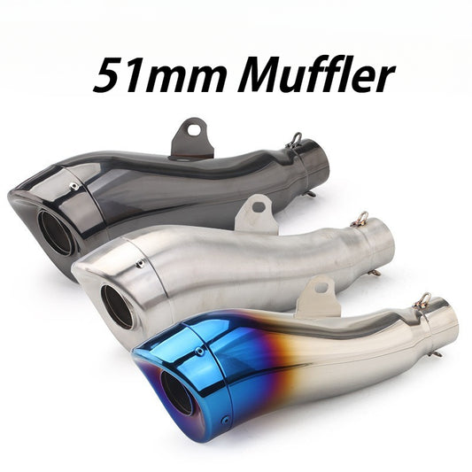 LEOVINCE Universal Muffler Motorcycle Exhaust Stainless Steel 51mm Exhaust Muffler