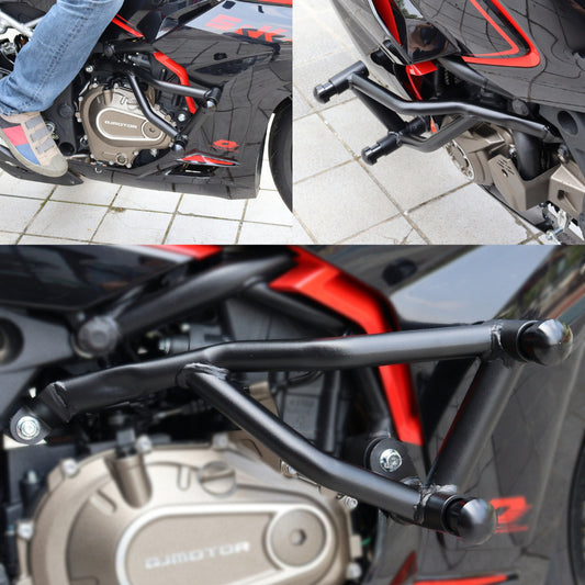 QJMOTOR SRK250RD Crash Bar Guard Bar Motorcycle Slider Racing Crash Bar Motorcycle Accessories