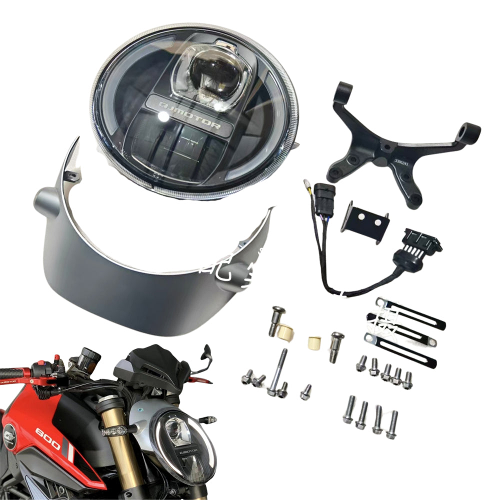 QJMOTOR SRK600 Round Headlight Original Motorcycle Spare Parts Headlight