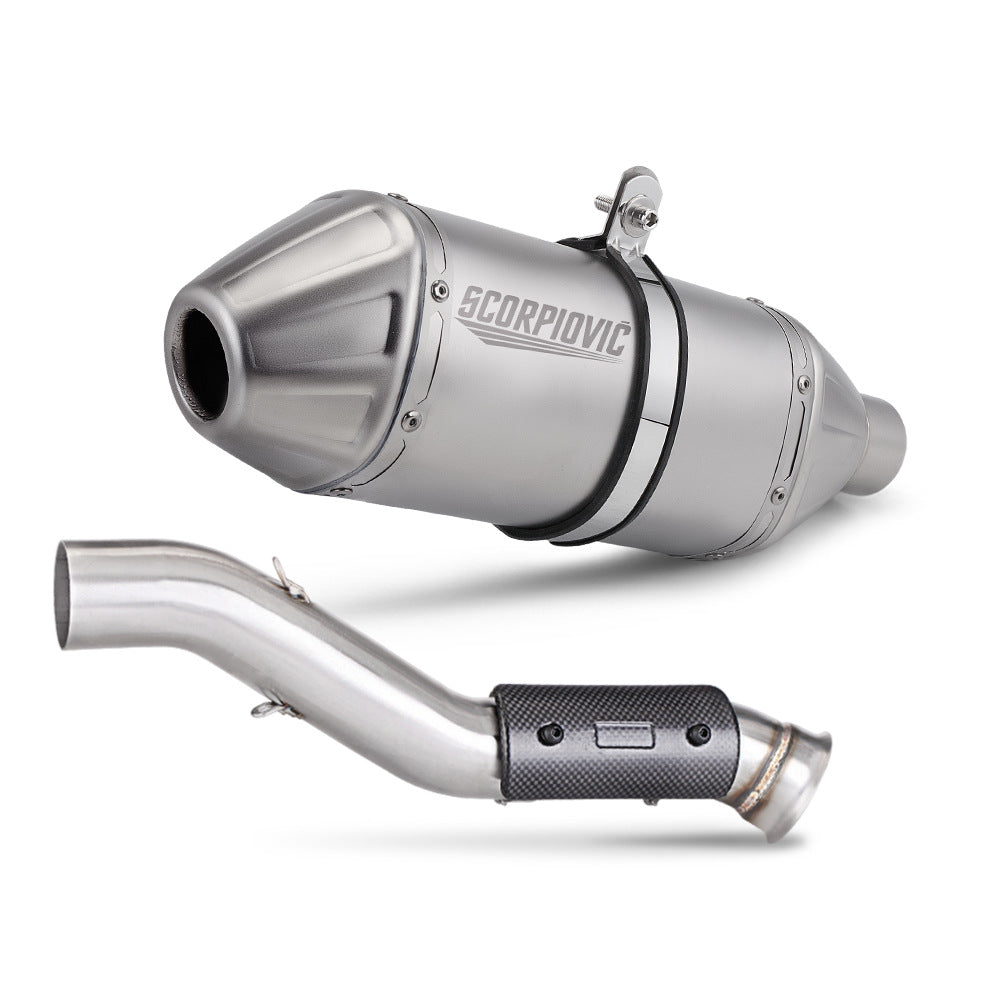 CFMOTO 800MT Exhaust KTM 790ADV AKRAPOVIC Plug n Play Motorcycle Exhaust Muffler Mid Pipe Link Pipe