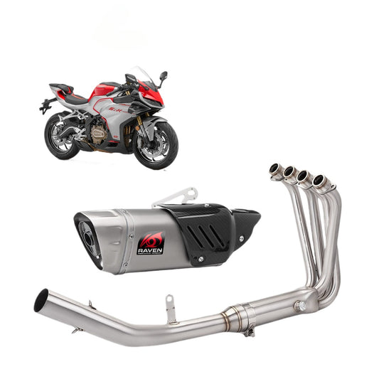RAVEN Qjmotor SRK450RR Modified Stainless Steel Exhaust Pipe Full System Motorcycle Exhaust SRK450RR