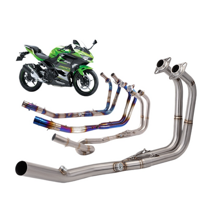 Kawasaki Ninja 250 Ninja 400 Ninja 500 2018-2025 Single Double O2 Full System Exhaust for 51mm Muffler