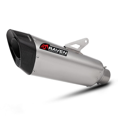 RAVEN SR10 60mm Muffler Motorcycle Exhaust Universal 60mm Muffler Stainelss Steel Carbon Fiber Head