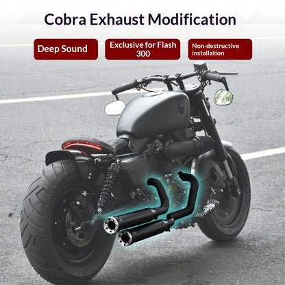 King Cobra Exhaust QJmotor SRV250 Modified Double Pipe Motorcycle Exhaust SRV250 AMT Full System