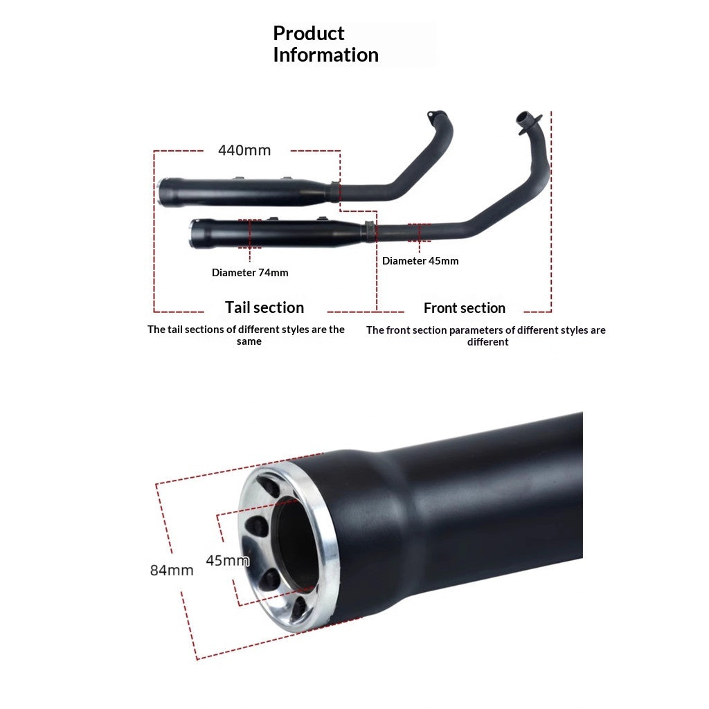 King Cobra Exhaust QJmotor SRV250 Modified Double Pipe Motorcycle Exhaust SRV250 AMT Full System