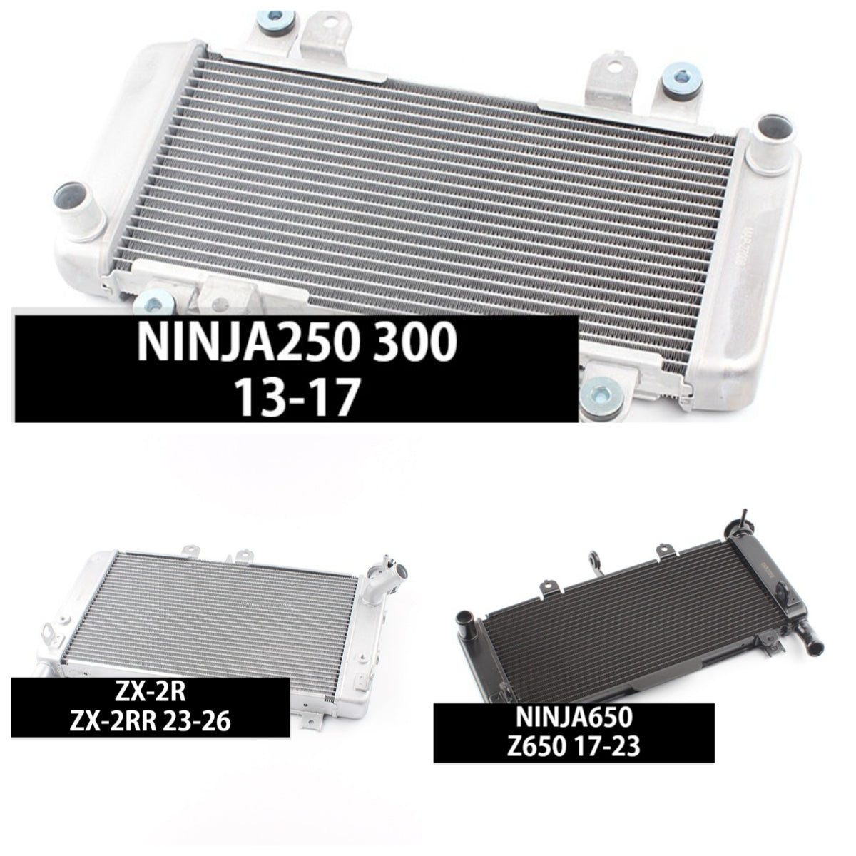 Kawasaki Motorcycle Radiator NINJA 250 Z250 Z900 ZX-25R ZX-25RR Versys 650 NINJA 650 Z650 NINJA 500