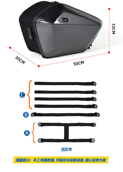 Universal Motorcycle Saddle Bag 60L Side Bag Camel Bag Motorcycle Helmet Bag Waterproof Tail Bag