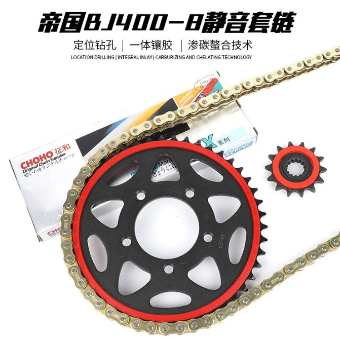 Motorcycle Benelli Imperiale 400 Chain Set Sprocket Choho X-ring Chains