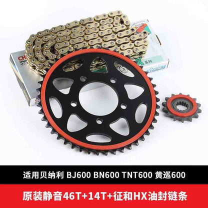 Benelli Tnt600 Srk600 Tnt300 249s SRV250 Tnt25 Tnt135 Trk251 Trk502 752s 502c 150s Leoncino Imepriale Chain Set Sprocket