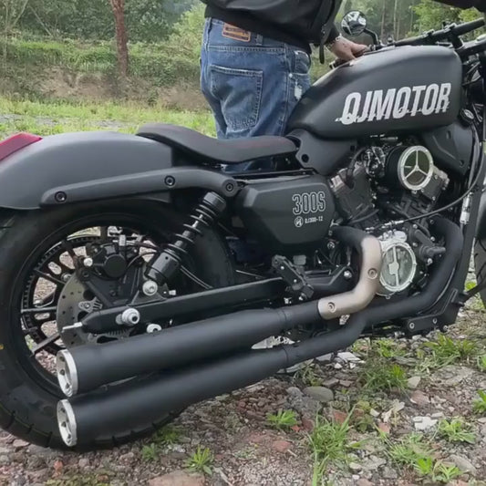 King Cobra Exhaust QJmotor SRV250 Modified Double Pipe Motorcycle Exhaust SRV250 AMT Full System