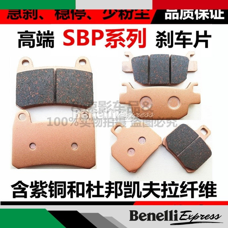 Benelli TNT250 SBP Series Gold Premium Quality Black Hi Grade disc brake pad front & rear brake pads