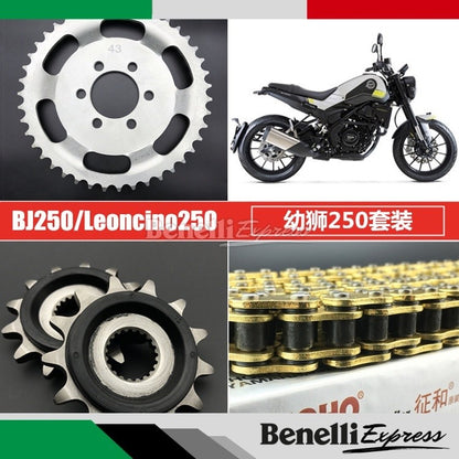 Benelli Leoncino 250 Spare Parts 3 Chain Set Crankshaft Engine Cover Cyclinder Block Brake Caliper