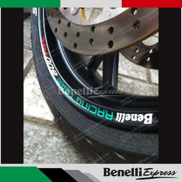 Benelli racing team 600 reflective rim sticker (1=4strip) Motorcycle Spare Parts