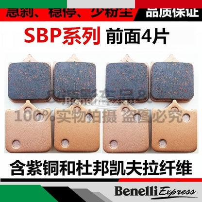 Benelli TRK502 TRK502X SBP Series Gold Premium Quality Black Hi Grade disc brake pad front and rear brake pads