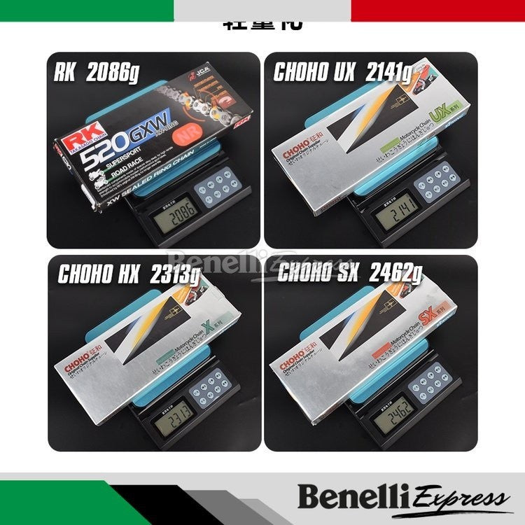 Motorcycle Benelli Tnt600 Srk600 Tnt300 302r 249s Choho HX UX STAR-Ring Chain & Hardened Steel Double Layer Silent