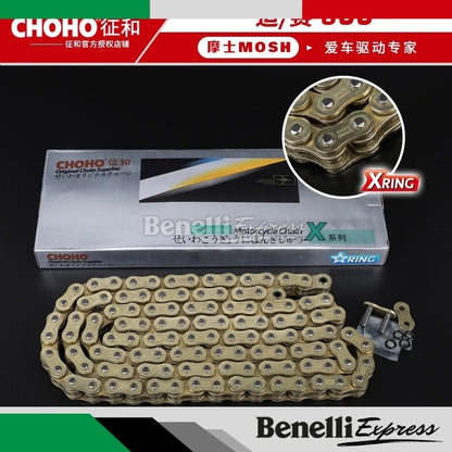 Motorcycle Benelli SRK600 Set of Chain Choho X-ring UX-ring Chain with Front & Rear Sprocket Motorcycle Spare Parts