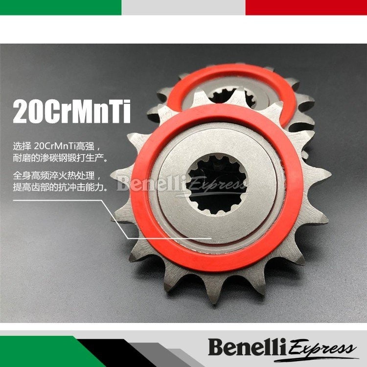 Benelli Tnt600 Srk600 Tnt300 249s SRV250 Tnt25 Tnt135 Trk251 Trk502 752s 502c 150s Leoncino Imepriale Chain Set Sprocket
