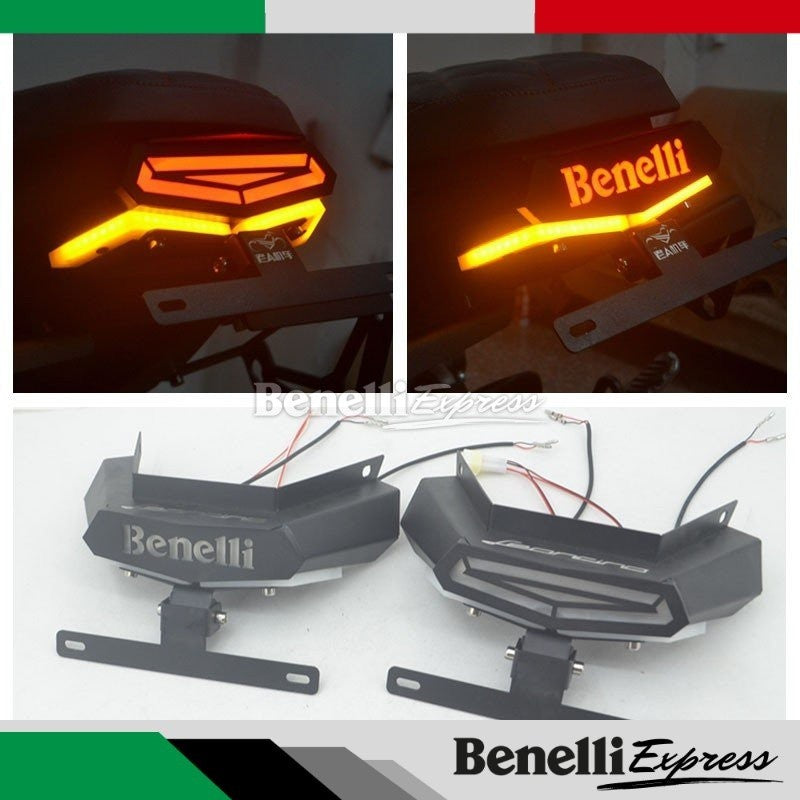 Benelli Leoncino 500 Led Tail light Stainlesss steel + number plate (pnp) Motorcycle Spare Parts